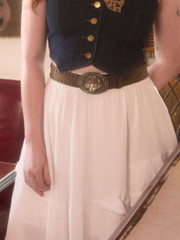 Cider - Rose Studded Buckle Belt