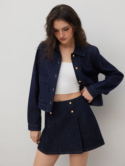 Cider - Denim Collar Button Jacket