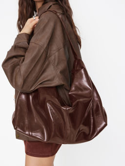 Cider - Rectangular Faux Leather Tote Bag