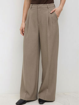 Cider - Mid Rise Pleated Wide Leg Trousers