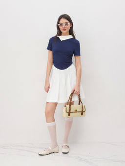 Cider - Braided Faux Leather Shoulder Bag