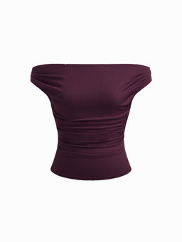 Cider - Off-Shoulder Ruched Top