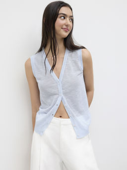 Cider - Knitted V-Neck Button Vest