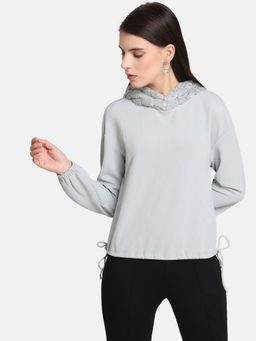 Kazo - Grey Solid Sweatshirt
