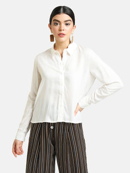 Kazo - White Solid Shirt