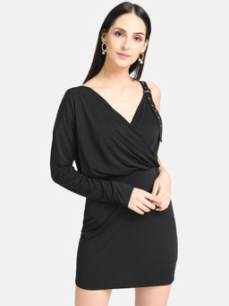 Kazo - Black Cocktail Mini Dress