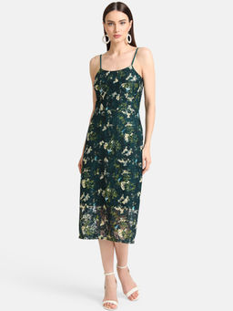 Kazo - Green Lace Midi Dress
