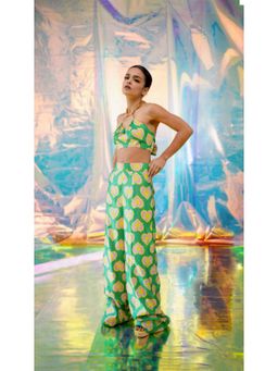 Papa Don't Preach by Shubhika - Green Ring Co-Ord (Set of 2)