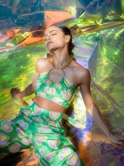 Papa Don't Preach by Shubhika - Green Ring Bralette