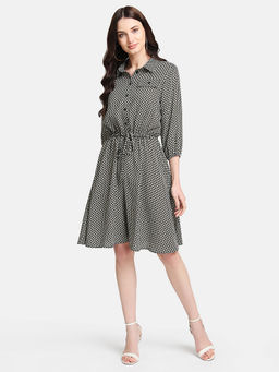 Kazo - Black Pocket Detail Dress