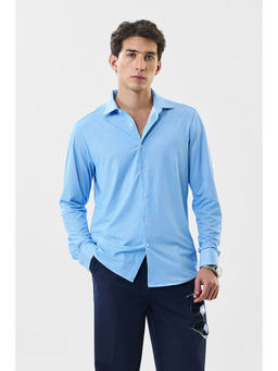 Snitch - Men Blue Stripes Formal Shirt