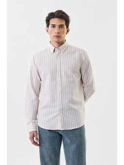 Snitch - Men Pink Stripes Casual Shirt
