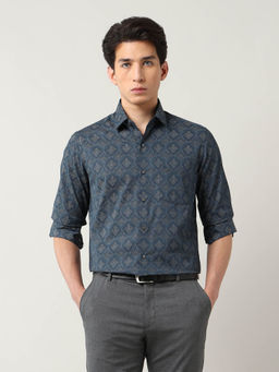 Arrow - Men Teal Checks Formal Shirt