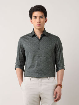 Arrow - Men Green Printed Formal Shirt