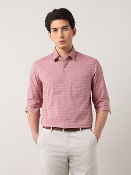 Arrow - Men Pink Checks Formal Shirt