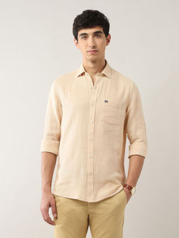 Arrow Sports - Men Cream Solid Casual Shirt