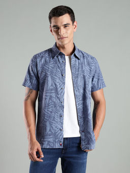 Tommy Hilfiger - Men Blue Printed Casual Shirt