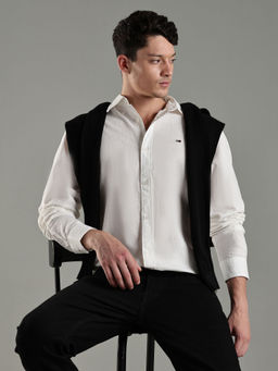Tommy Hilfiger - Men Off White Solid Casual Shirt