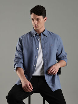 Tommy Hilfiger - Men Grey Solid Casual Shirt