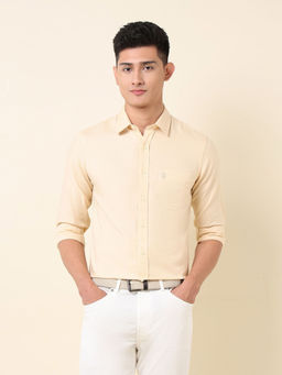 U.S. POLO ASSN. - Men Yellow Solid Formal Shirt