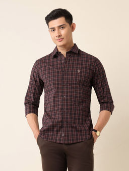 U.S. POLO ASSN. - Men Brown Checks Casual Shirt