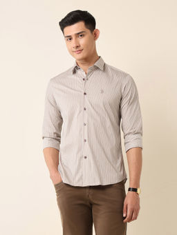 U.S. POLO ASSN. - Men Brown Stripes Casual Shirt