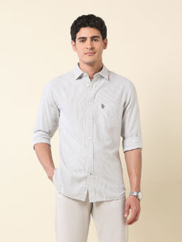 U.S. POLO ASSN. - Men Blue Stripes Casual Shirt