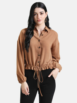 Kazo - Beige Solid Shirt