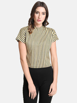 Kazo - Yellow Boxy Printed T-Shirt