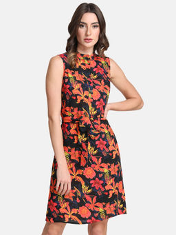 Kazo - Multi-Color Mandarin Collar Dress