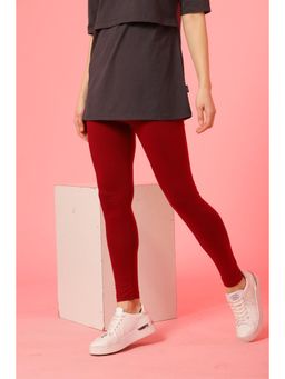 Zelena - Maternity Yoga Outdoor Pant Leggings For Pregnancy - Red