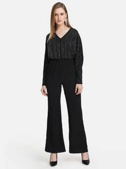 Kazo - Black Embellished Jumpsuit
