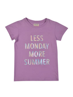 Gini & Jony - Purple Color Graphic Top