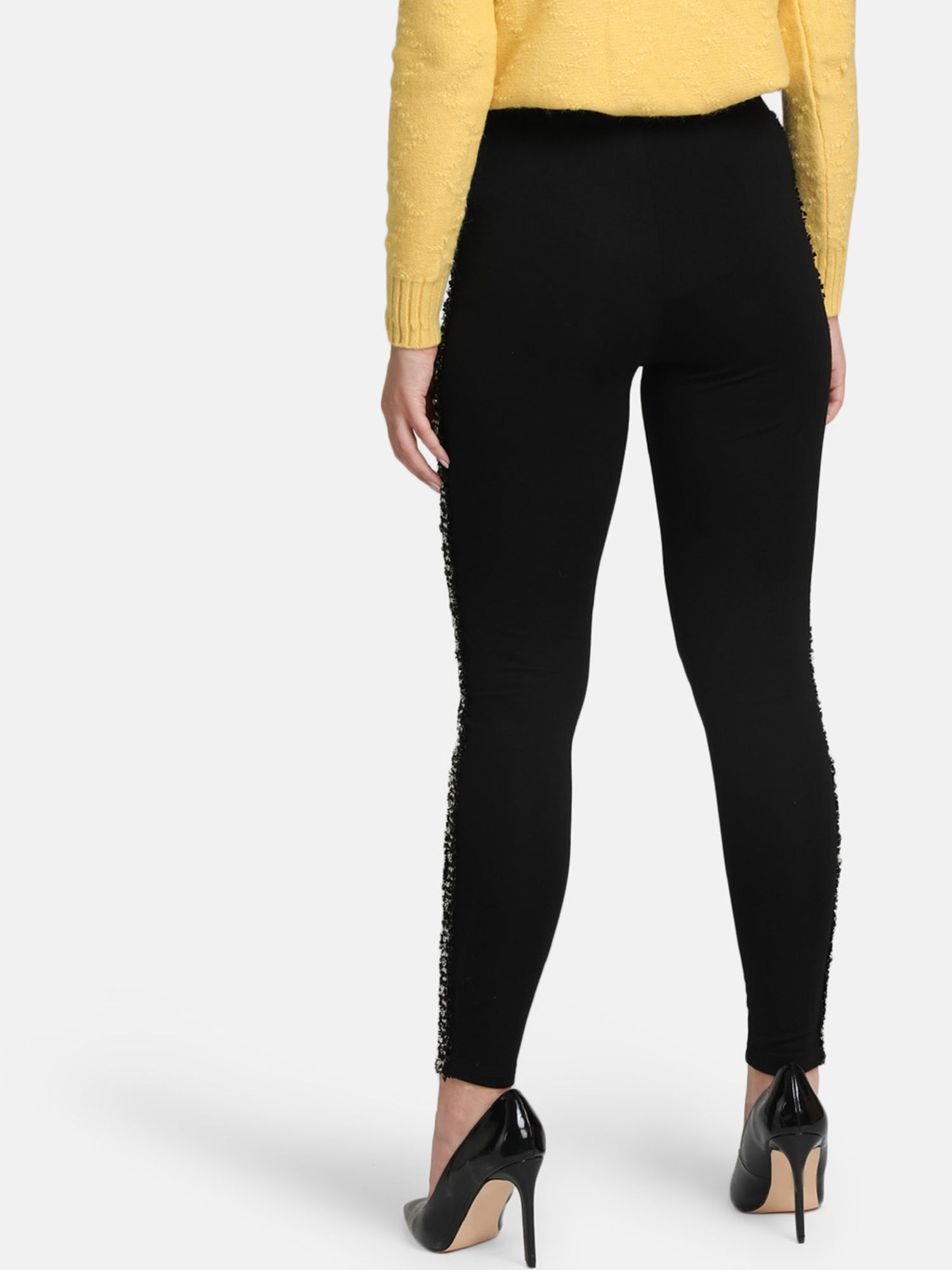 Buy Kazo Black Solid Jegging Online 
