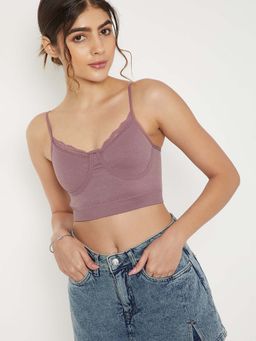 max - Mauve Lace Inserts Cami Bralette