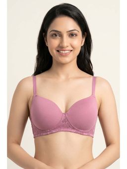 Zivame - Purple Padded Non Wired 3/4Th Coverage Lace Bra