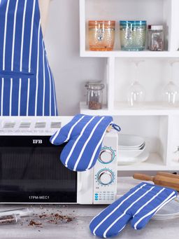 Maspar - Celtic Cotton Printed Blue 2Pc Oven Mitt Set