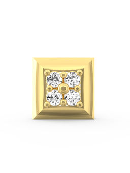 Ayanika - Bis Hallmark 18K Gold Lab-Grown Diamond Gold Nose Pin