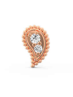 Ayanika - Bis Hallmark 18K Gold Lab-Grown Diamond Rose Gold Nose Pin