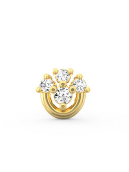 Ayanika - Bis Hallmark 18K Gold Lab-Grown Diamond Gold Nose Pin