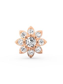 Ayanika - Bis Hallmark 18K Gold Lab-Grown Diamond Rose Gold Nose Pin