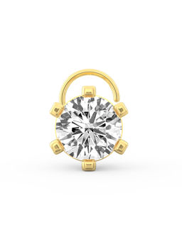 Ayanika - Bis Hallmark 18K Gold Lab-Grown Diamond Gold Nose Pin