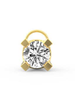 Ayanika - Bis Hallmark 18K Gold Lab-Grown Diamond Gold Nose Pin