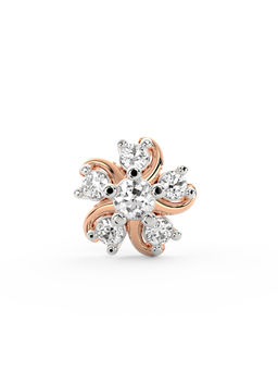 Ayanika - Bis Hallmark 18K Gold Lab-Grown Diamond Rose Gold Nose Pin