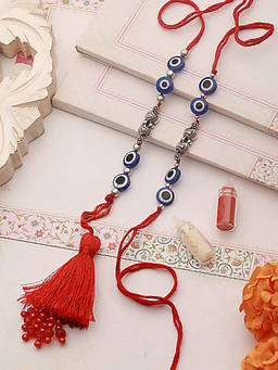 Aatmana - Evil Eye Bhaiya Bhabhi Rakhi with Lamba & Roli Chawal
