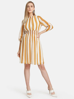 Kazo - White Stripes Dress