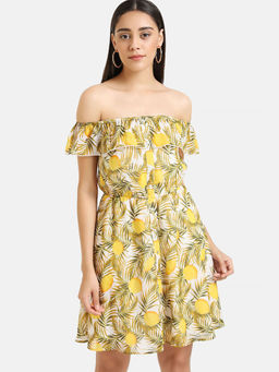 Kazo - Yellow Floral Dress
