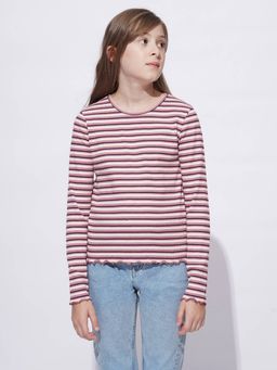VERO MODA - Girl Stripes Pink Top