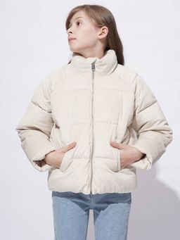 VERO MODA - Girl Solid Off White Jacket