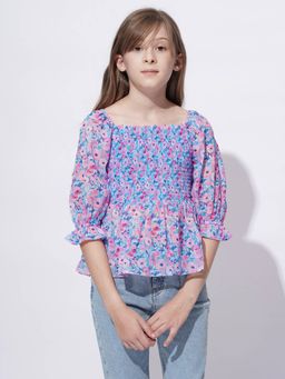 VERO MODA - Girl Printed Multicolor Top